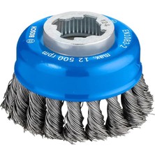 Sprout Store Professional Heavy Örgülü Tencere Fırçası (Metal Için, X-Lock Ø 75 Mm, Ø 125 mm Için), 2608620727