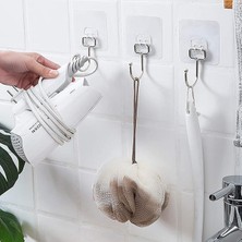 Sprout Store Banyo Için Krom Güçlü Yapışkan Kancalar Yapışkanlı Askılar Mutfak Ev Ofis Için Duvar Askıları (2 Adet Gönderilmektedir)