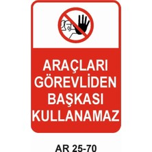 Outdoor One İŞ GÜVENLİĞİ UYARI LEVHASI 1 ADET PVC 21 X 29CM