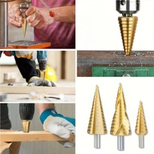 Urfakent 3 Parça Kademeli Matkap Ucu Paslanmaz Uç Alüminyum Sac Demir Delme Seti