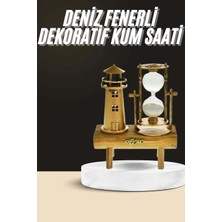 Urfakent Dekoratif Kum Saati Deniz Feneri Retro Masa Hediyeli Eşya