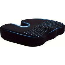 Sprout Store Ortopedik Visco Oturma Minderi – Coccyx Destekli Hemoroid ve Basur Yastığı | Elastik Oturma Simidi, Siyah, Standart Boy