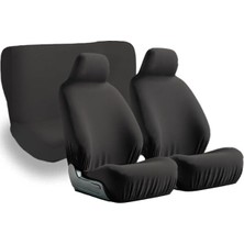 Sprout Store Mirsepet Oto Koltuk Kılıfı Penye Premium Tüm Araçlara Ile Uyumlu 4 Parça Set (Siyah)