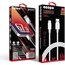 Sprout Store T67 Usb-A To Type-C 67W Turbo Şarj ve Data Kablosu – Hızlı Şarj, Veri Aktarımı, Dayanıklı Silikon Örgülü Tasarım, 1 Metre