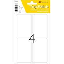 Sprout Store 2217 Çok Amaçlı Etiketler, 60 Adet, 52 x 82 Mm, Yaprak Başına 4 Adet, Kendinden Yapışkanlı, Etiketlemek Için Ev Etiketleri, Mat, Çıkartma, Beyaz