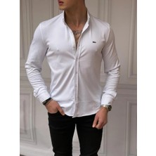 Modefendicom Slimfit Merserize Pamuk Uzun Kollu Gömlek