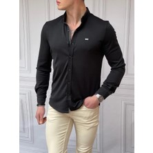 Modefendicom Slimfit Merserize Pamuk Uzun Kollu Gömlek