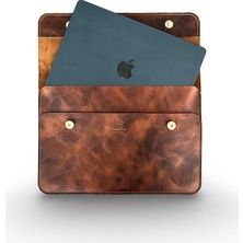 Sprout Store Deri MacBook Kılıfı 13-14 Inç – Gerçek Deri Premium MacBook Çantası, MacBook Air, MacBook Pro - Mess Collection (Taba 13/14 Inç)