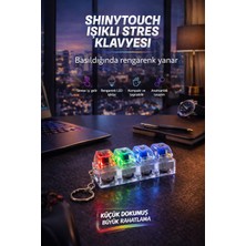 Syn Aksesuar Işıklı Click Sesli Stres Giderici Anahtarlık – Mini Klavye Fidget Oyuncak