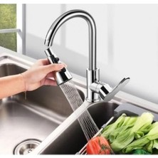 Sprout Store 3 Fonksiyonlu Mutfak Lavabo Başlığı, Krom Musluk Başlığı, 360 Derece Döner, Su Tasarruflu Musluk Ucu