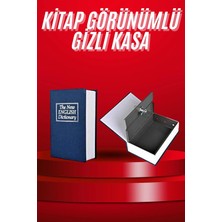 Urfakent Kitap Görünümlü Gizli Kasa Büyük Boy Anahtarlı Kilitli Para Kasası
