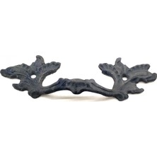 Urfakent Antika Tarz Dekoratif Pirinç Çiçek Kapı Kulbu - 40X125 Mm, Oksit