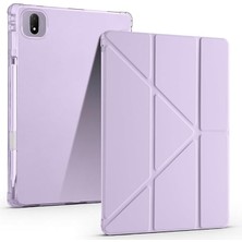 Sprout Store Magic Pad 2 Kılıf Silikon 4 Farklı Stand Olabilen Kalem Bölmeli Tablet Kılıf Lila