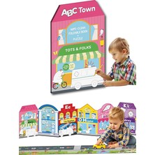 Sprout Store & Folks Abc Town Multi Activity Set, Wipe Clean Foldable Book And Puzzle, Yol ve Alfabe Puzzle Kitap Seti, Alphabet Street, Abc Şehri Multi Aktivite Seti