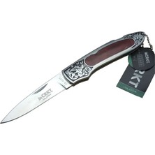 Urfakent Cr 0128 Rd Kamp Çakı 18 cm - Metal Desenli Sap, Kılıflı, Kutulu