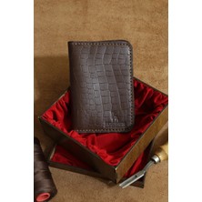 Akronium Leather Hakiki Deri El Yapımı Pasaport Cüzdanı