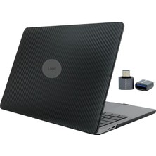 Sprout Store MacBook Pro 13 Inç Kılıfı A1708 A1706 A1989 A2159 A2251 A2289 A2338 M1 M2 Uyumlu Sert Kapak 360° Koruma Karbon Fiber Desenli Siyah