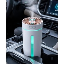 Flamex Araç Içi Hava Nemlendirici 5 Esans Hediyeli LED Işıklı USB Buhar Makinesi