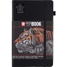 Sprout Store Eskiz Defteri Siyah | 13 x 21 Cm, 140 G, 80 Yaprak Siyah | Kurşun Kalem, Pastel, Mürekkep, Guaj Için Sert Kapaklı Eskiz Defteri