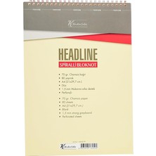 Sprout Store Color A4 Düz Karton Kapak 80 Yp. Spiralli Headline Bloknot