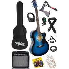 Misda Store RG-560BL-AMP Mavi Amfili Elektro Akustik Gitar Full Set