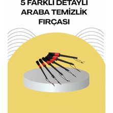OEM 5 Boy Detaylı Araç Temizlik Fırça Seti - Torpido, Jant ve Havalandırma Temizleme Fırçası
