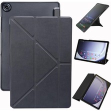 Misda Store Galaxy Tab A9+/ A9 Plus 11 Inç ile Uyumlu Kılıf Kalemlikli, Uyku Modlu, Mıknatıslı, Üçgen Standlı, Darbeye Dayanıklı Kaplama Akıllı Kılıf (Siyah, Galaxy Tab A9 Plus)