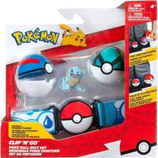 Alvera Collection Pok 95283-Q Pokemon Clip 'n' Go Pokeball Kemer ve Figür Seti