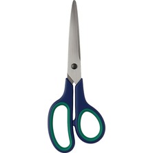 Lidyahan Store cm Paslanmaz Çelik Büyük Ofis Makası – Ergonomik Kauçuk Saplı, Yeşil-Lacivert Renkli, Ev & Büro Tipi Makas