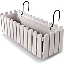 Misda Store Beyaz Askılı Balkon Saksı Takım 9 Lt No 2 00649
