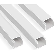 Lidyahan Store 4 Metre (16X16MM) | Kendinden Yapışkanlı Kablo Kanalı | 4m (10 Adet x 40CM) | Kablo Gizleyici