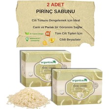 CetKing Pirinç Sabunu 140 gr x 2 Adet Tüm Cilt Tipleri Için Beyazlatıcı Etkili