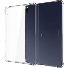 Lidyahan Store Huawei Matepad 10.4 ile Uyumlu Şeffaf Silikon Darbe Korumalı Kapak Antishock Kılıf, Renksiz