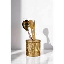 Özgürce Şık Altın Renk Tezgah Üstü Kaşıklık, Dekoratif ve Fonksiyonel Tasarım