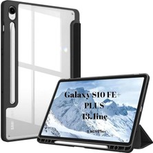 CetKing Galaxy Tab S10 Fe+ Plus ile Uyumlu Kılıf Grafiti Şeffaf Kalem Bölmeli(12.4inç Değildir) Siyah