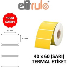 Lidyahan Store Etiketi 40X60 Termal Sarı - 1000 Adet