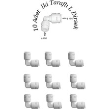 CetKing Adet Su Arıtma Filtre Bağlantı L Dirsek 1/4-6 mm (Quick Bağlantı)