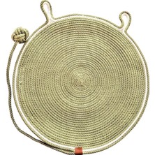 Alvera Collection El Örgüsü Halat Kedi Tırmalama ve Oyun Matı- Krem