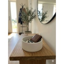 Özgürce Şık 20 cm Mermer Dokulu Dekoratif Beton Obje, Modern Tasarım