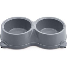 Alvera Collection Kedi ve Köpek Mama ve Su Kabı Büyük- Gri