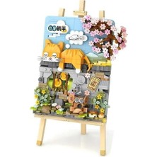 Alvera Collection LZ1386 Loz Yatan Kedi̇ Ahşap Boyama Block Oyuncak 787 Parça