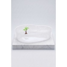 Alvera Collection Kaplumbağa Bahçesi Büyük Boy Beyaz