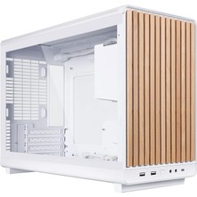 Li Dan Case A3 Beyaz Ahşap Cam M-Atx Mini-Tower Kasa (G99.A3W-WDG.00)