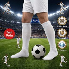 Bs Beyaz Shoes  (35-39 Standart) Futbol Maç Çorabı Futbol Tozluk Futbol Halısaha Çorabı Konç Halı Saha Çorabı