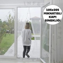 İnfeta 105X205 cm Mıknatıslı Kapı Sinekliği Tak Çıkar Cırt Bantlı Pratik Hazır Tül Sineklik