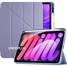 Misda Store iPad Pro 11INÇ M4/m5 ile Uyumlu Kılıf Kalem Şarj Bölmeli Case 2024/2025 Lavendery Gray