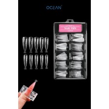 Ocean Nail Tips 100 Lü Poly Jel Kalıbı Kutulu ASU-59B