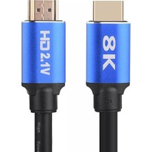 Lidyahan Store 9350 1 Metre 8k Ultra Hd 2.1V 48GBPS Altın Kaplama HDMI Kablo UHD 8k Ultra Hd Görüntü ve Ses Kalitesi ile Evinizi Sinema Salonuna Çevirebilirsiniz. (1 Metre)