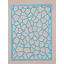 Maku Home Geometrik Mozaik Desenli Pasta Stencil - Royal Icing ve Pasta Dekor Şablonu