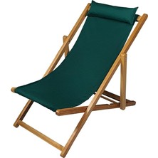 CetKing Katlanabilir Taşınır Şezlong. Plaj, Bahçe, Teras, Balkon Şezlongu. (Haki)